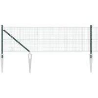 vidaXL : Clôture en fil barbelé soudé, 10 x 0,8 m, couleur verte