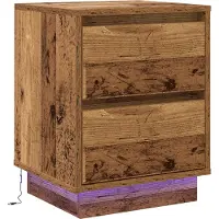 vidaXL Cabinet de chevet avec tiroir Bois Ancien 39 x 34.5 x 50 cm