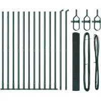 vidaXL Clôture en fil barbelé soudé avec socle en béton, dimensions 25 x 1 mètre, couleur verte