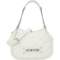 Love Moschino Femmes, Sac à main, Sac à main blanc brodé en PU, Blanc