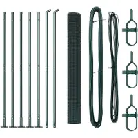 vidaXL Clôture en fil barbelé soudé avec socle en béton, 10 x 1 mètre, couleur verte