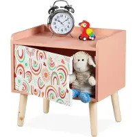 Relaxdays 10051022_469 Table de chevet Multicolore