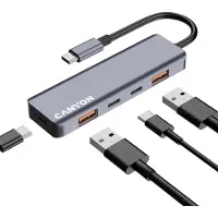 Canyon hub DS-18 5in1 USB-C Grey