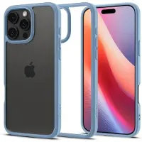 Spigen Crystal Hybrid (Apple iPhone 16 Pro Max), Coque pour téléphone portable, Transparent, Bleu
