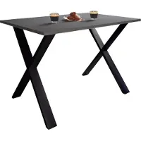 VCM Table à manger en bois premium | H. 76 x L. 110 x D. 50 cm | Table à manger de cuisine Xona X