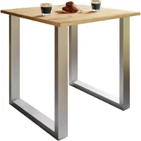 VCM Table à manger en bois premium | H. 76 x L. 80 x D. 50 cm | Table à manger de cuisine Xona U