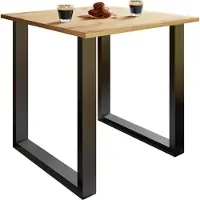 VCM Table à manger en bois premium | H. 76 x L. 80 x D. 50 cm | Table à manger de cuisine Xona U