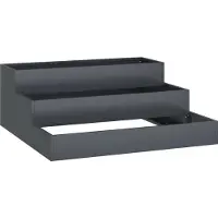 vidaXL Cache-pot de jardin Anthracite 90 x 90 x 35 cm Acier