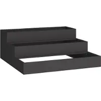 vidaXL Cache-pot de jardin Noir 90 x 90 x 35 cm Acier