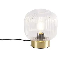 QAZQA Lampe de table Art déco en laiton - Karel
