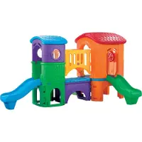 Step2 Clubhouse Climber Aire De Jeux Enfant Avec 2 Toboggans | Toboggan Pour Enfants | Aire De Jeux Enfant En Plastique