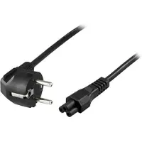 Deltaco DEL-109FA câble d'alimentation Noir CEE7/7 C5 coupler (3 m), Câble d'alimentation, Noir