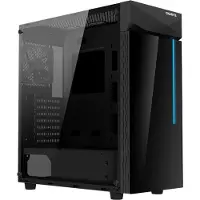 Gigabyte GB-C200G C200 Glass, black, ATX