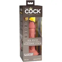 King Cock Elite 6 - gode réaliste vibrant 15cm - couleur foncée