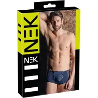 NEK - boxer noir à lacets avec empiècements en résille (bleu)