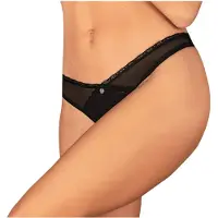 Obsessive - string ouvert - dentelle noire - M/L