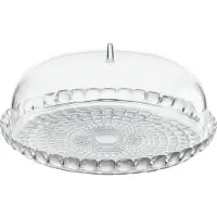 Guzzini Grand Plat À Gâteau En Acrylique Transparent Avec Cloche 36 Cm