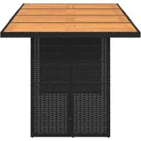 vidaXL Table de jardin avec plateau en acacia 190x80x74 cm Poly rotin