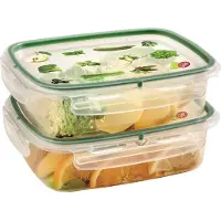 Snips Snips, SnipsLock, Boîte de conservation Rectangulaire, Boite Rangement Frigo 1,40 Lt, 2 pcs, 4 Fermetures de sécurité, 23,5 x 18,5 x 9 cm, Made in Italy