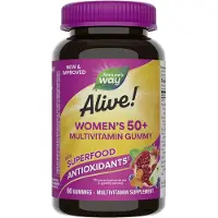 Nature'S Way , Alive! Multivitamine Gélifiée pour Femmes 50+, Baies Mixtes, 60 Bonbons Gélifiés
