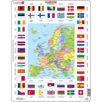 Selecta Play Carte de l'Europe avec drapeaux, 70pcs.