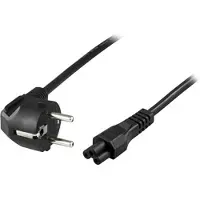 Deltaco DEL-109GA câble d'alimentation Noir CEE7/7 C5 coupler (5 m), Câble d'alimentation, Noir
