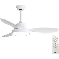 EDM Product null - Ventilateur De Plafond 120Cm Dc 38W + Luz 22W 2.160Lm 3.000K - 4.000K - 5.000K Mod. Ártico