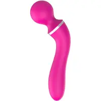 Lonely - vibromasseur 2en1 G-spot et massage - 3 embouts - silicone rose