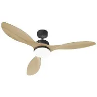 FARELEK Ventilateur de Plafond FARELEK avec Lumière - 137 cm, 100 W Noir