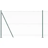 vidaXL Clôture hexagonale avec socle en béton, 100 x 1,4 m, couleur verte, en filet
