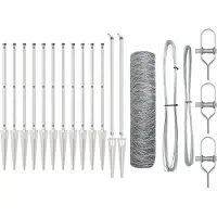 vidaXL Clôture hexagonale avec poteaux, 25 x 1 mètre, en acier galvanisé, couleur argent