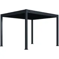Paragon Outdoor Pergola / Pavillon avec toit à lamelles "Tuscan 1214" anthracite 370 x 433 x 265 cm (L x l x H)