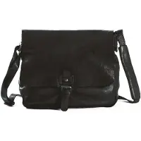 Harold's Cuir sac à épaule Submarine Messengerbag Black noir
