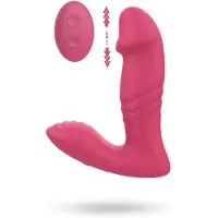 Vuxen Dreamtoys - vibromasseur à poussées portable avec télécommande (rose)