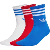 Adidas Originals Chaussettes '3-Stripes Crew 3 Pairs' bleu roi / rouge / blanc