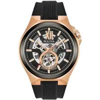 Bulova Montre Noir Analogique Hommes Automatic 98a177