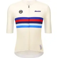 Santini Uci World Champion Britain 2025 Short Sleeve Jersey Beige 2XL