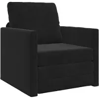vidaXL Canapé-lit Noir 74 x 77 x 81 cm Velours