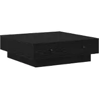 vidaXL Table Basse Chêne Noir Bois Composite 90 X 90 X 28 Cm Lumarko