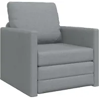 vidaXL Canapé-lit 60cm Tissu gris clair