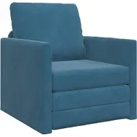 vidaXL Canapé-lit Bleu 74 x 77 x 81 cm velours