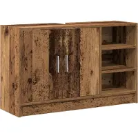 vidaXL Armoire de salle de bain avec porte Vieux bois 90 x 29 x 55 cm Bois composite