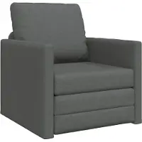 vidaXL Canapé-lit 60cm Tissu gris foncé