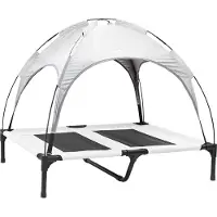 vidaXL Lit pour chien gris argenté 92 x 77 x 82,5 cm en acier