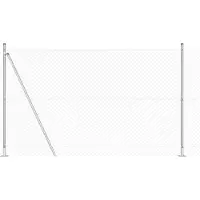 vidaXL Clôture en fil métallique avec socle en béton, 10 x 1,4 m, en acier galvanisé