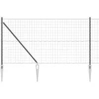 vidaXL Clôture européenne avec pointes, 10 x 1 m, acier revêtu de PVC, gris