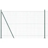vidaXL Clôture Euro avec socle en béton, 10 x 1,5 m, en acier revêtu de PVC