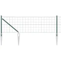 vidaXL Clôture européenne avec pointes, 10 x 0,8 m, acier revêtu de PVC, couleur verte