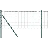 vidaXL Clôture de sécurité européenne à fixer au sol, 10 x 0,6 m, acier revêtu de PVC