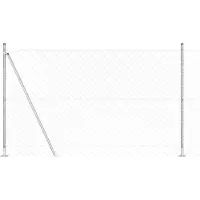 vidaXL Clôture en fil barbelé avec socle en béton, 10 x 1,5 m, en acier galvanisé